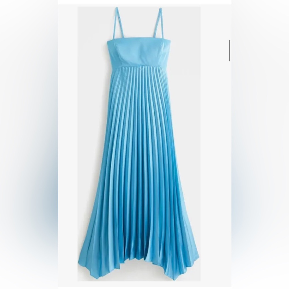 A&F Giselle Clasp-Back Pleated Midi Dress. (Size Large Tall)